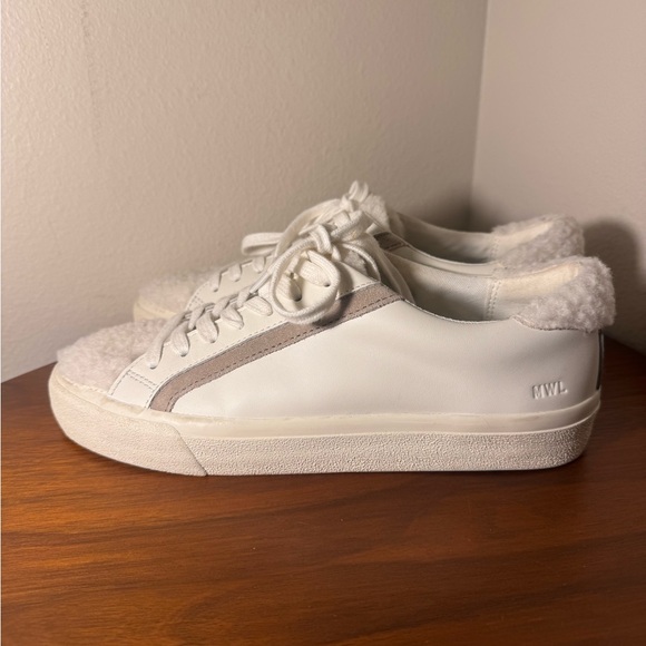 Madewell Sidewalk Low-Top Sneakers in Leather: Sherpa Edition Size 8 - Picture 10 of 13